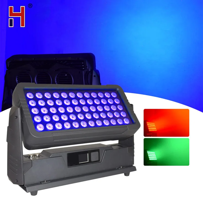 HongYi Outdoor Waterproof IP65 Led Wall Wash Par 60X18W City Light DMX RGBAW UV Stage Lighting For Concert Drama Commercial