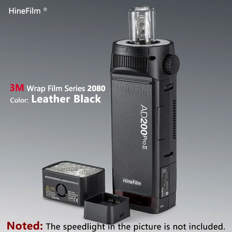 Hinefilm Skin for Godox AD200Pro II Pocket Flash Sticker Premium Decal Skin AD200ProII Speedlite Protector Sticker AD200 Pro II