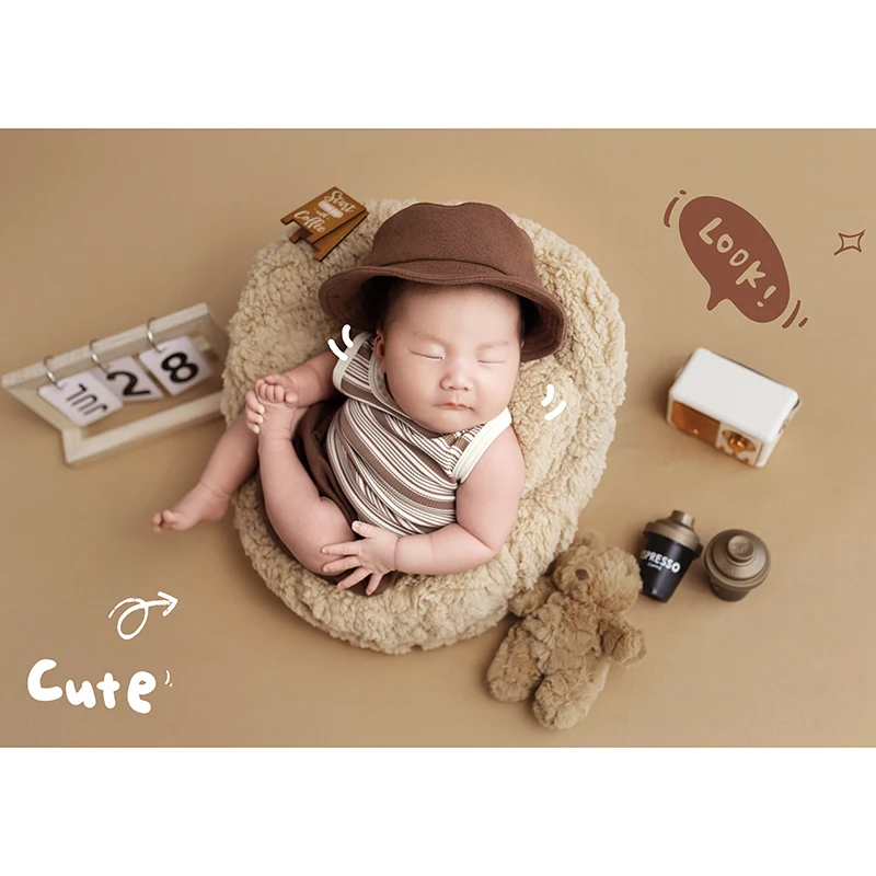 Newborn photography props clothing baby hundred day photo hundred day photo full month photo 신생아사진  신생아촬영  bebê