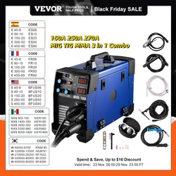 5 in 1 MIG / MAG / TIG / FLUX / MMA Inverter Aluminum Welder Semi-automatic IGBT Combo Welding  Machine 270A / 250A /200A/160A