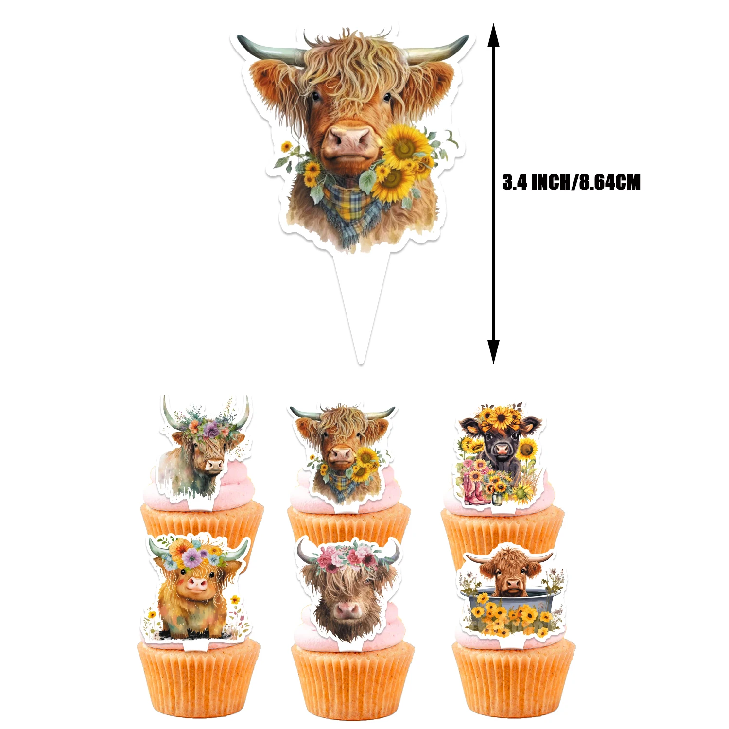 Highland Cow Theme Brown Animal Party Cutlery Birthday Party Decoration  Balloons Banner Cake Topper  Party Supplies For Baby