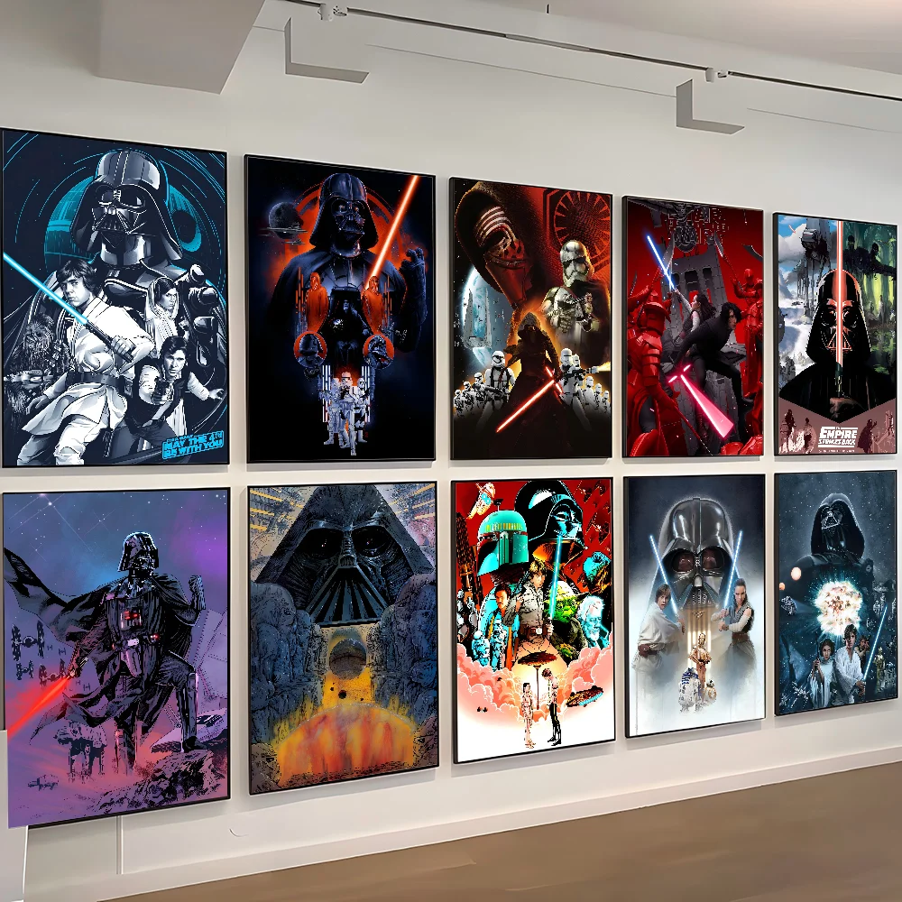 1 قطعة فيلم ستار W-Wars ملصق ذاتي اللصق الفن ورق مقاوم للماء ملصق مقهى بار غرفة جدار ديكور