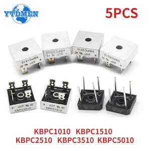 5pcs Rectificador de puente de diodo KBPC5010 KBPC1010 KBPC1510 KBPC2510 KBPC3510 RECTIFICADORES 10A 15A 25A 35A 50A 8 Mejores rectificadores de puentes de ventas - №3
