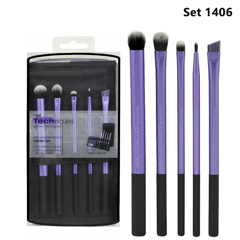 Real Techniques Makeup Brushes Cosmetic Full Set Soft Hair Female Make Up Tools Foundation Brush Eyeshadow Complete Kit