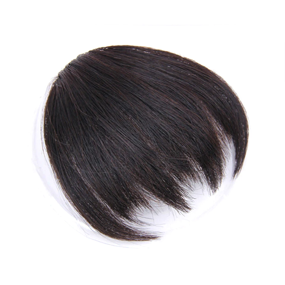 AOSI  Synthetic Hair Women's Bangs Short Hair Clips Natural Black Solid Color