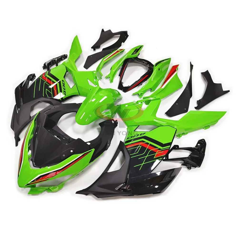 Motorcycle For Ninja400 ninja 400 2018-2024 Full Fairing Kit Bodywork Cowling Injection 2023 Prints with Green and Black Lines