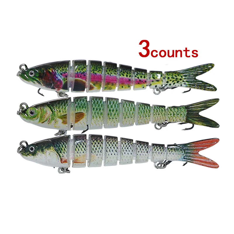 

Набор из 3 бионических многосекционных приманок 11 г/10 см, тонущие рыболовные приманки