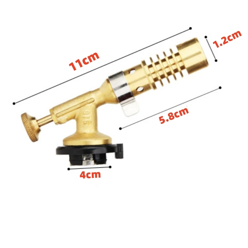 PISTOLA DE PULVERIZACIÓN de cartucho portátil de latón, PISTOLA DE PULVERIZACIÓN de cobre, encendedor de barbacoa para acampar al aire libre,