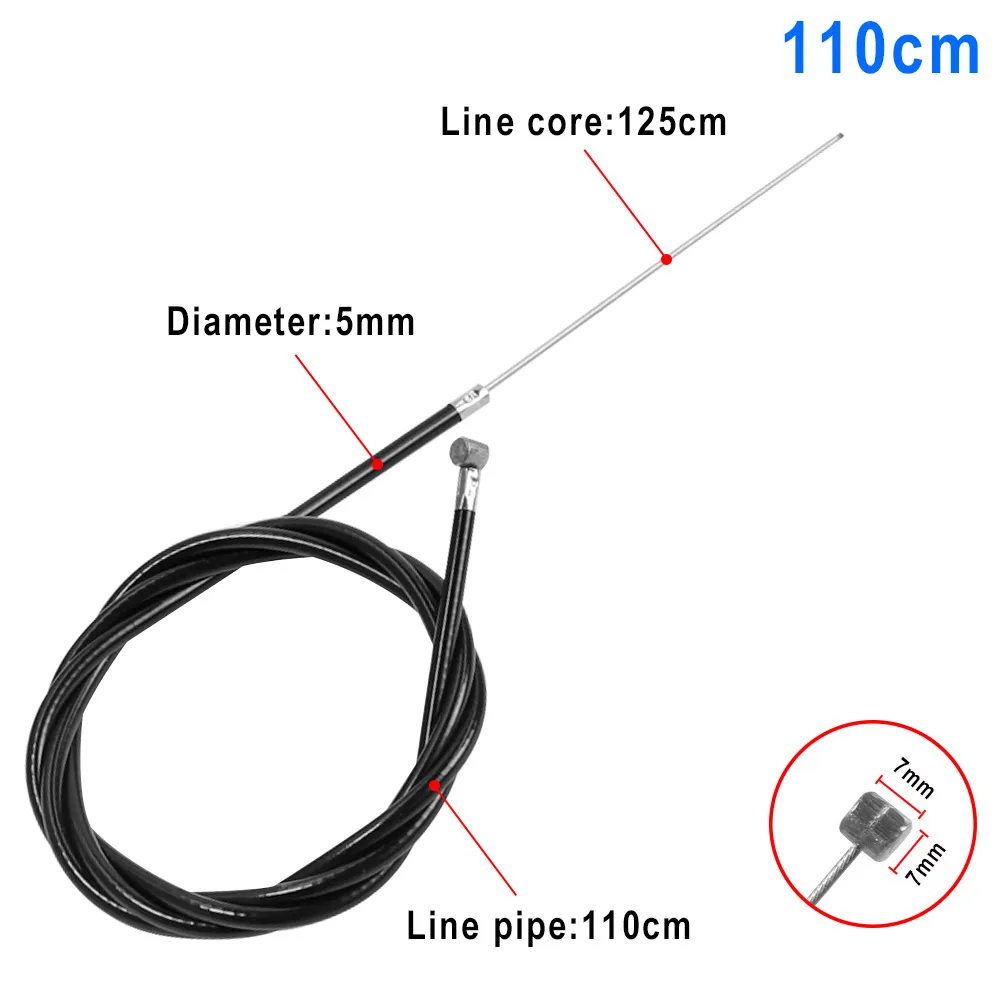 Universal Von 50cm bis 200cm Brems Kabel Vorne Hinten Trommel Bremse Linie Hinten Draht Ziehen Draht für Elektrische roller Zubehör