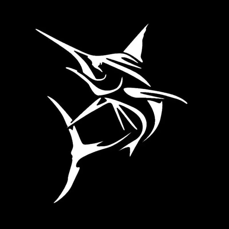 Personality Marlingfish Large Swordfish Boat Fishing Accessories Car Sticker Vinyl Car Styling Cover Scratched Motorcycle,10cm