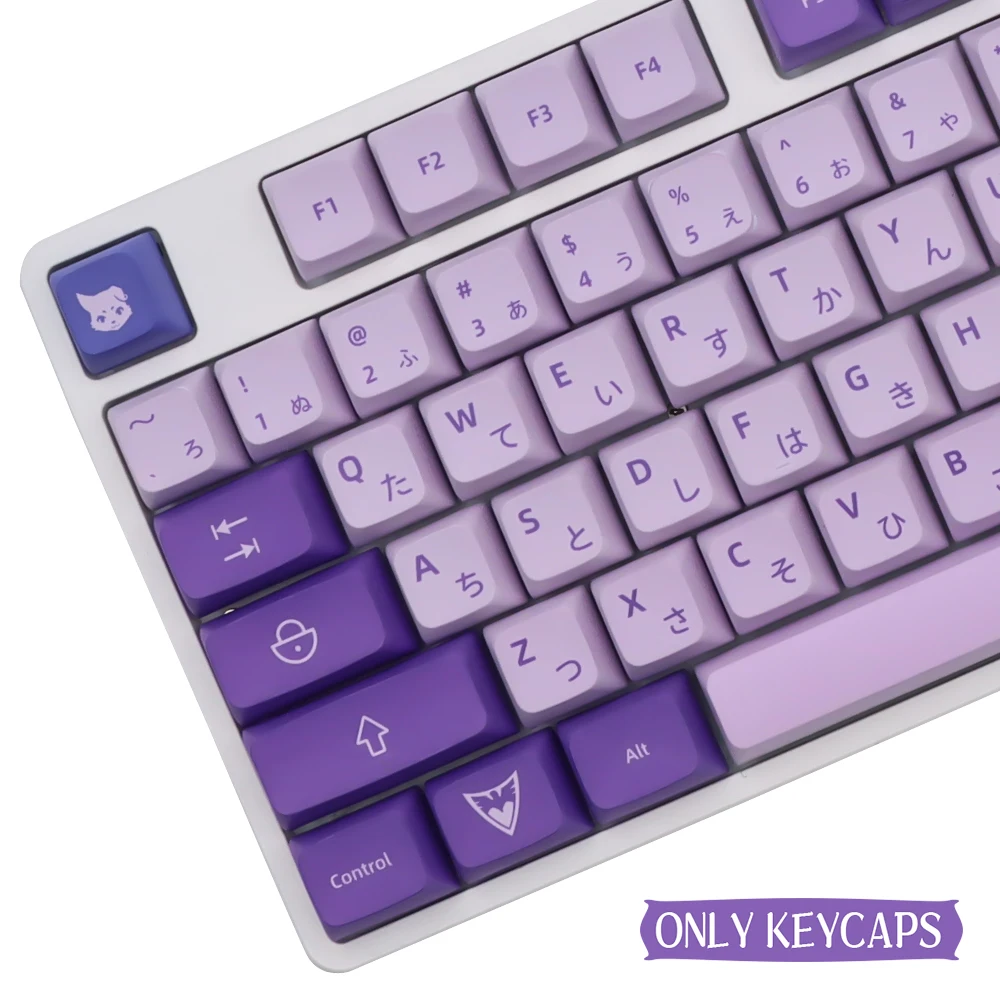 Frost Witch  keycaps XDA spherical Profile  Purple key cap PBT material for GMK 61/68/84/87/100/98/104/108 Mechanical keyboard