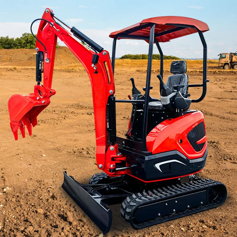 Customized High Quality Kubota Engine 2.2 Ton Hydraulic Mini Excavator Construction Machinery 2000KG Micro Excavation With Cabin