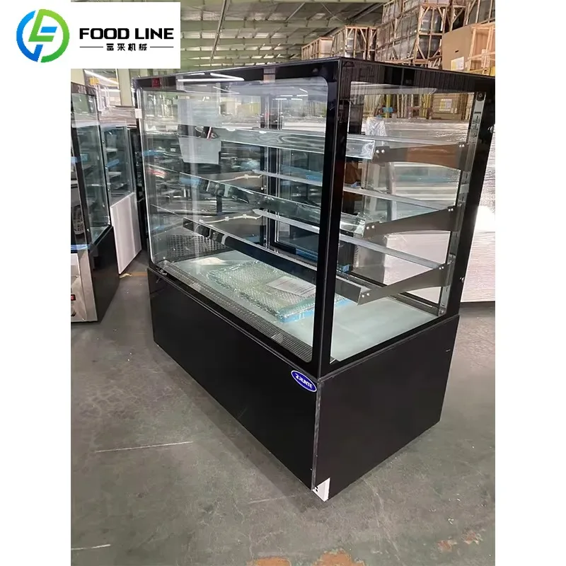 2025 المصنع مباشرة عرض كعكة المخابز التجارية مبرد باب زجاجي مخبز المعجنات كعكة عرض