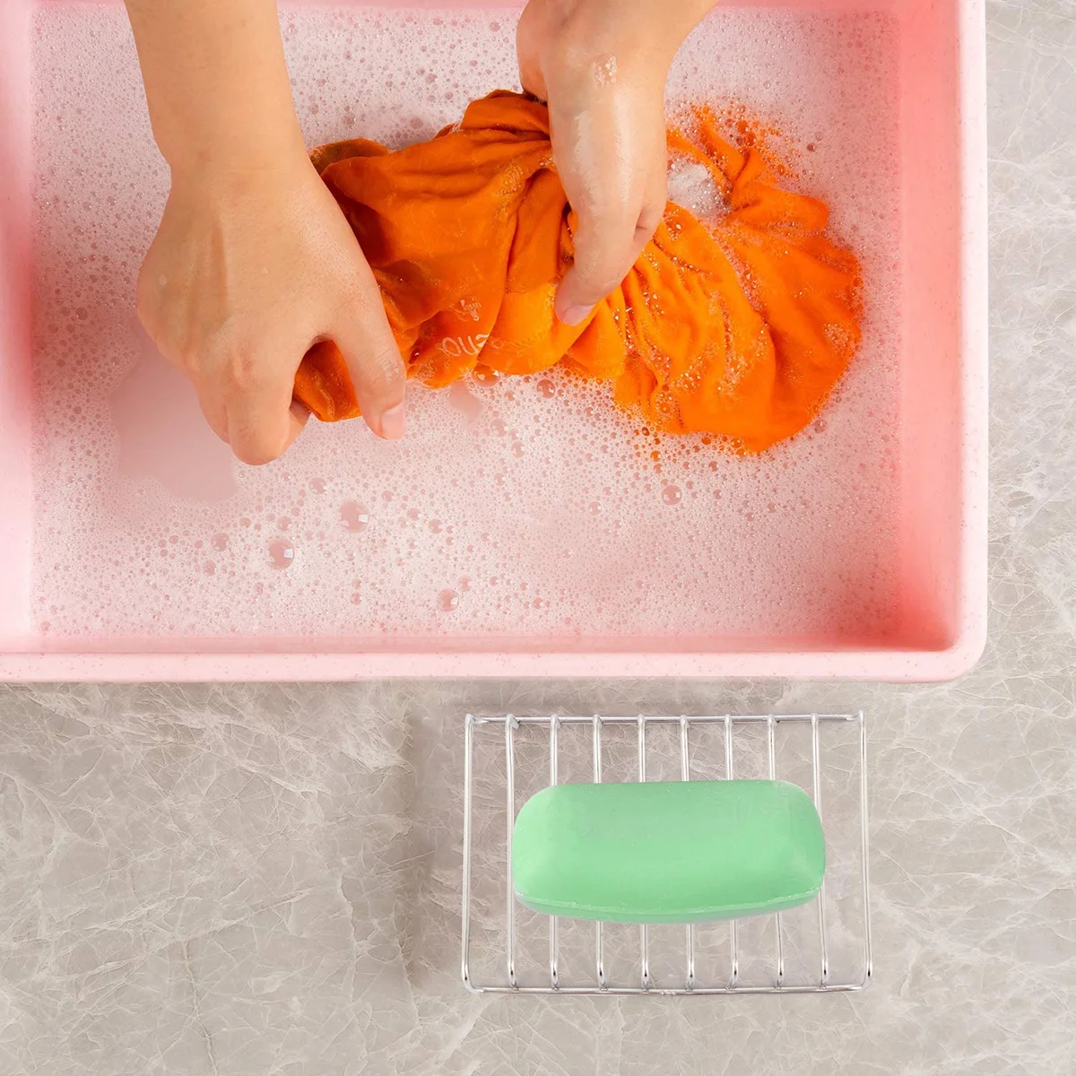 

1Pcs Stainless Steel Soap Dish White Silver Practical Minimalist Bathroom Soap Tray Holder Drainer for Sink Countertop Tidy