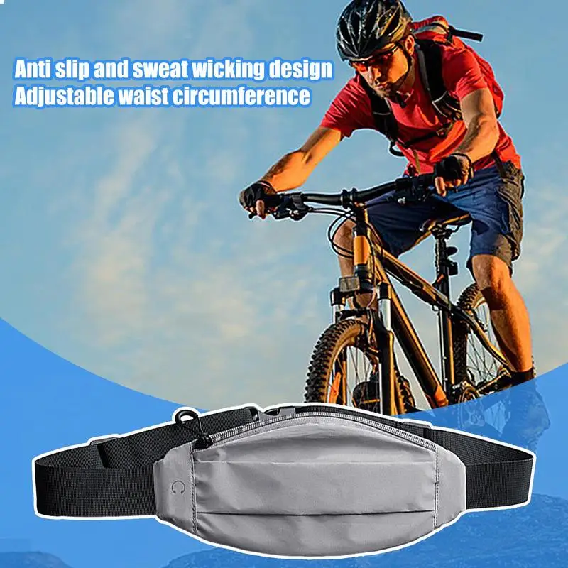 Running Waist Belt Waterproof Reflective Phone Holder Lightweight Zippered Runners Bag Wear-Resistant Fanny Packs For Keys Cards