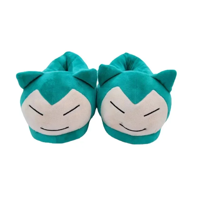 

Pokemon Cartoon Anime Peripheral Pet Snorlax Beast Plush Slippers Couple Home Warm Shoes Men's Indoor Floor Winter Slippers