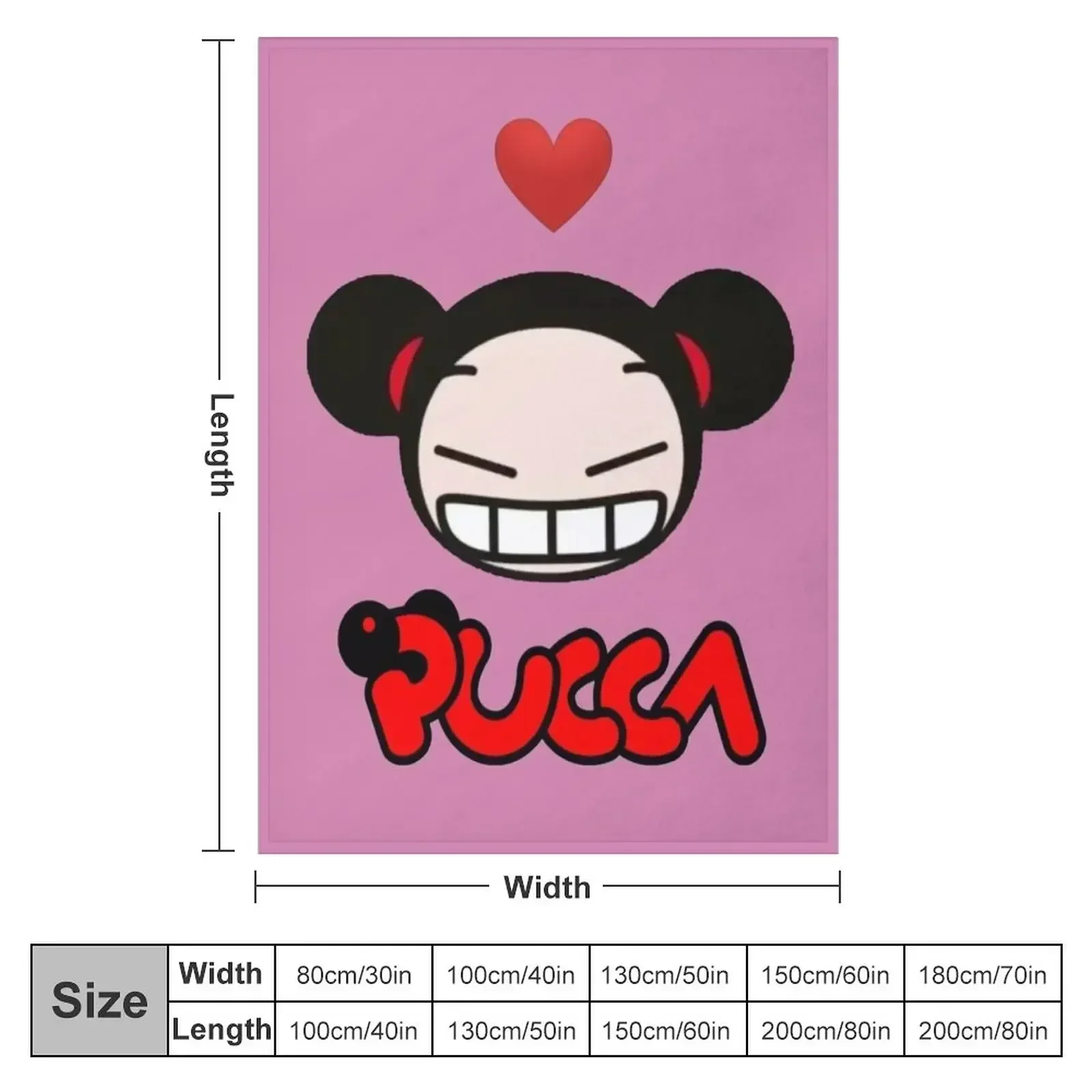 Pucca Throw Blanket couch cozy soft plush fuzzy picnic outdoor blanket