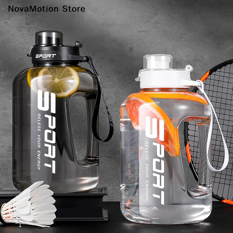 [NM]Large Capacity 2500/1700ML Water Bottle With Straw Lid Sports Gym Water Kettle For Camping Travel BPA Free Drinking Bottles