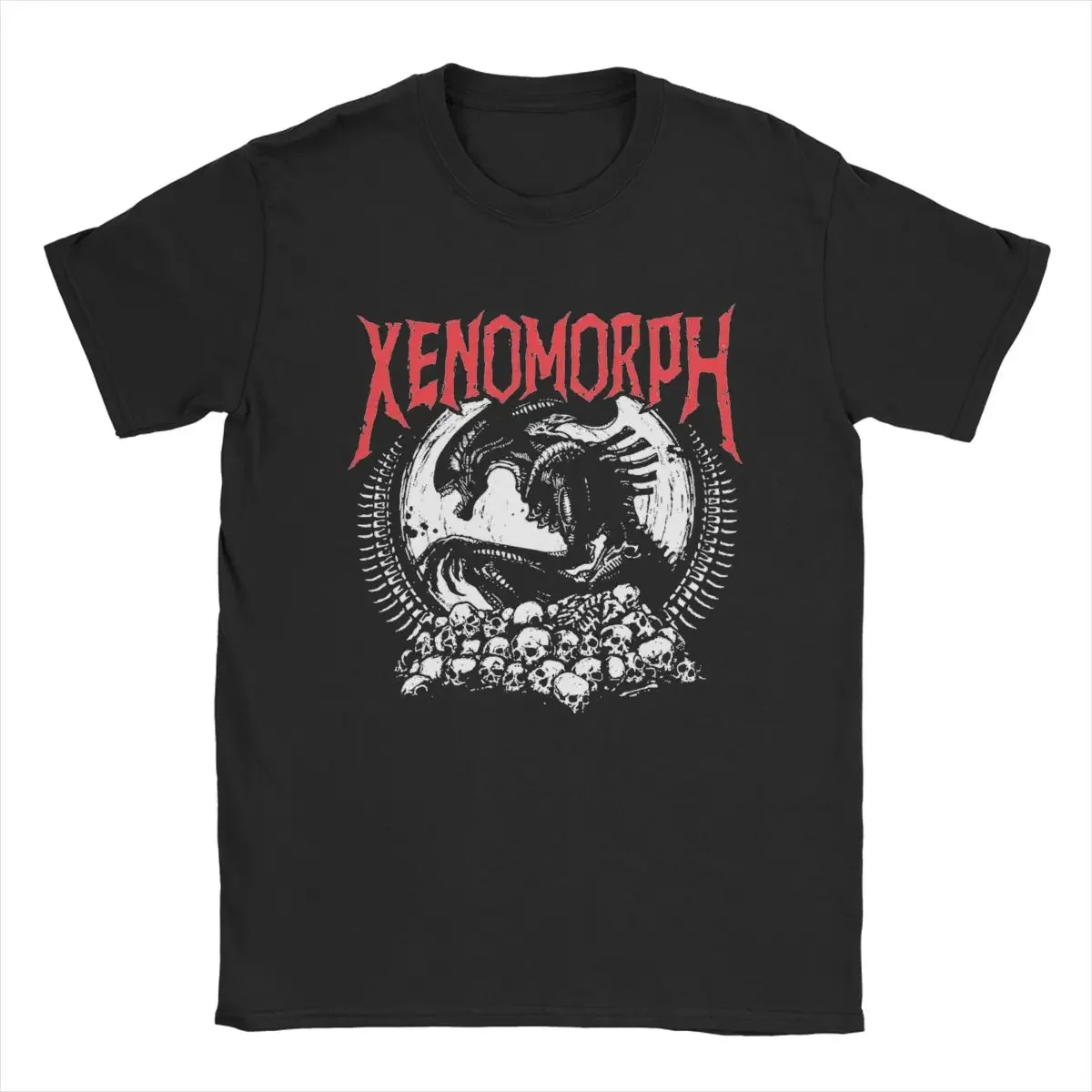 Men\'s T-Shirt Death Metal Xenomorph Alien Movie Amazing 100% Cotton Tee Shirt Short Sleeve T Shirt O Neck Clothing Summer