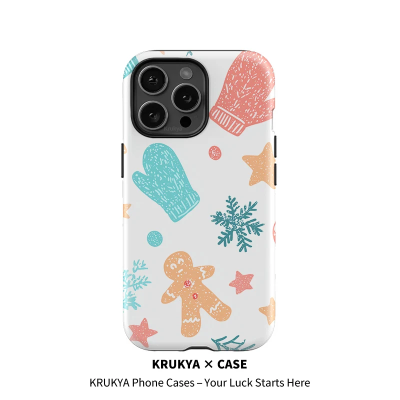 

Krukya Snowman Silicone Phone Case For iPhone 16 17 Pro Max XS X XR 15 14 13 12 11 16 15 Plus SE 2020 Soft Dual Layer Funda