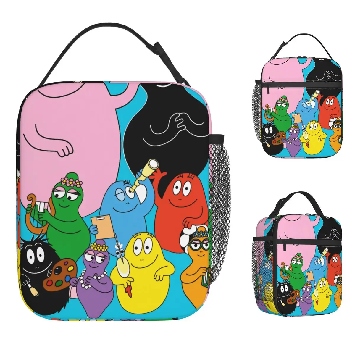 

Сумка для обеда Barbapapas, удобная сумка-холодильник для женщин, для пикника на открытом воздухе, сумка-тоут с принтом Оксфорд, сумки для еды