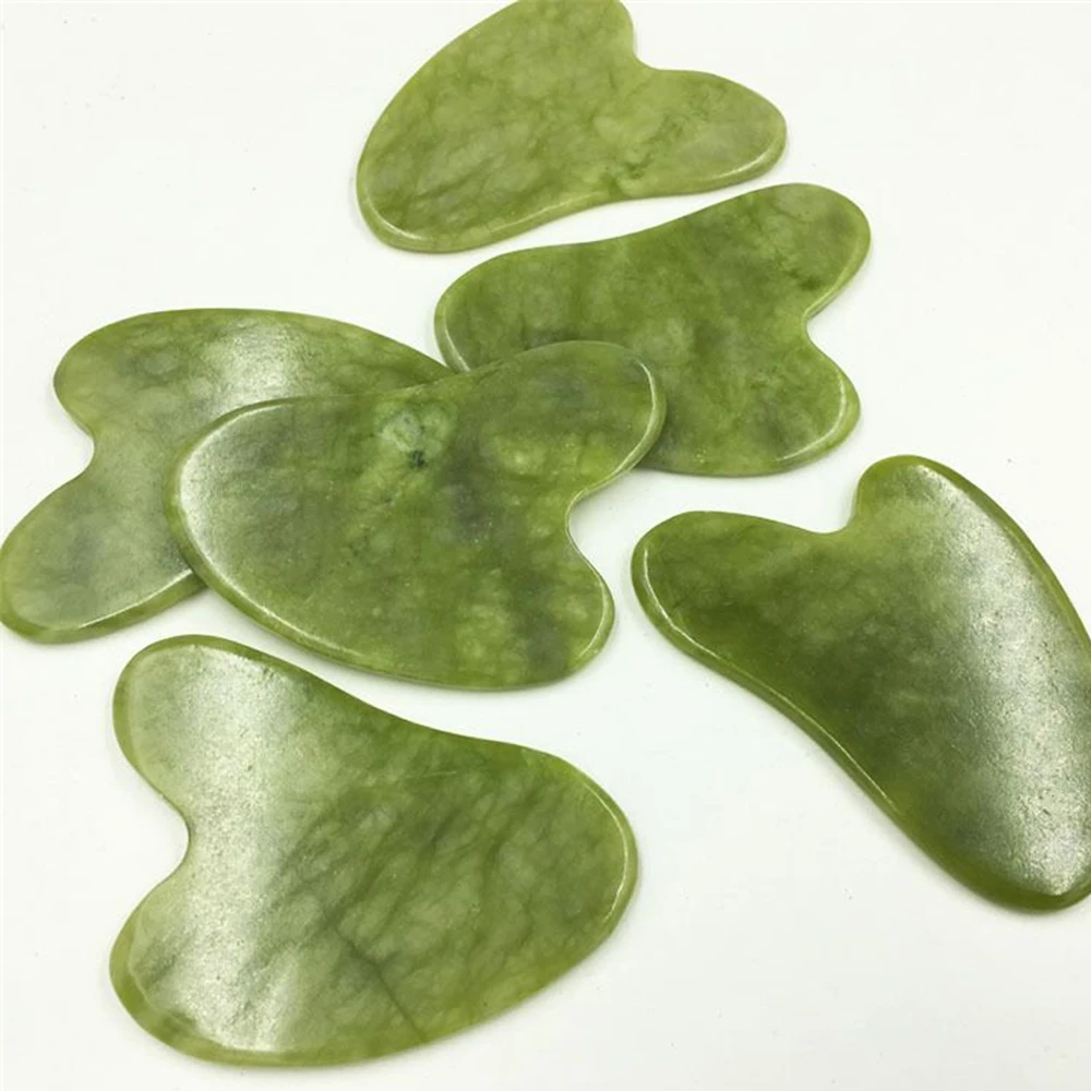 Jade Roller Board Natural Stone Scraper Chinese Gua Sha Tools Neck Body Acupuncture Spa Acupuncture Scraper Therapy Face Lift