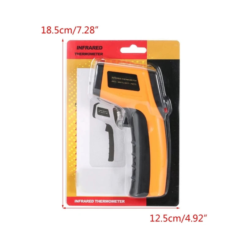 Industrial Temperature-Gun Non-Contact Digital Infrared IR Thermometer -58℉~752℉(-50℃~400℃)Handheld Industrial Infrared Pyromete