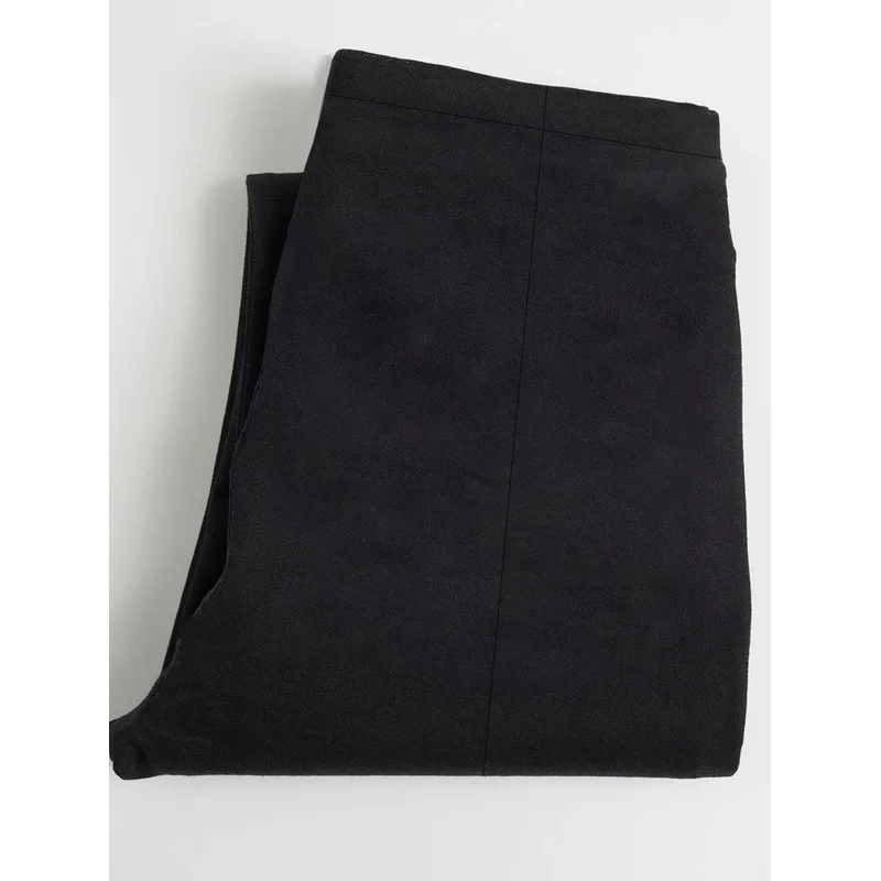   Pantalon crayon extensible élégant pour femmes, taille régulière, amincissant, noir, pour le bureau, les fêtes, 2025
