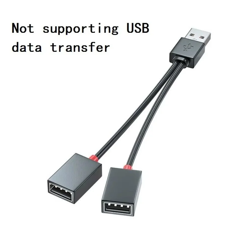 1 to 2 USB Splitter Cable Male to Dual Female Adapter for Charging Only, No Data Sync for Power Supply Devices for iPhone Xiaomi