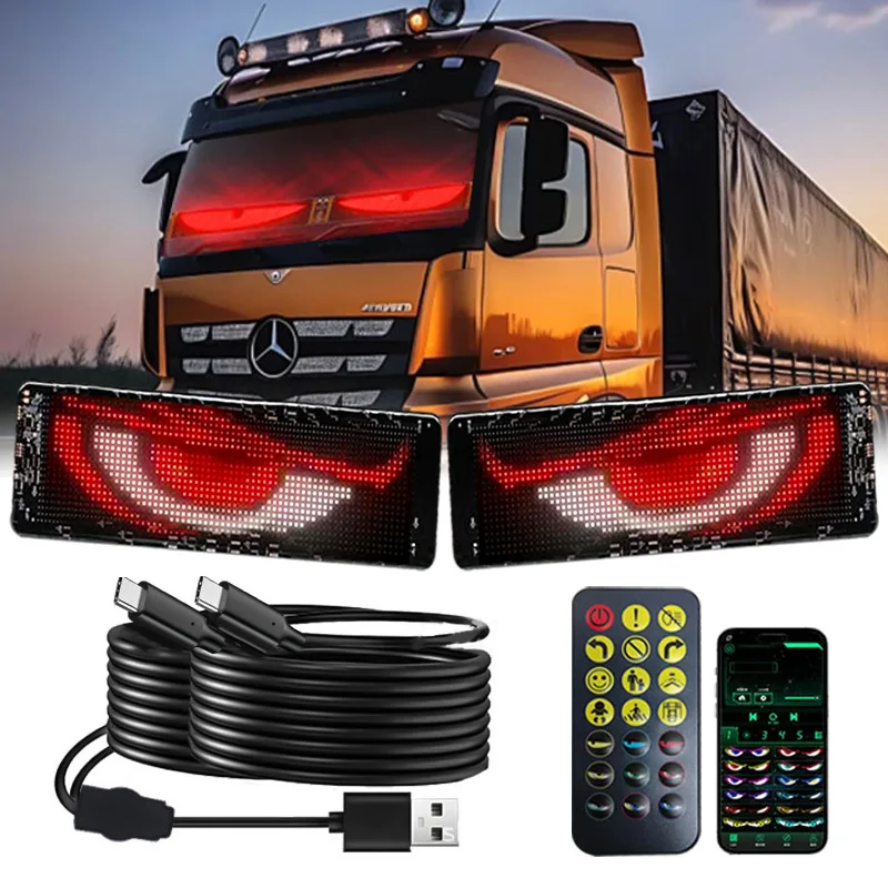 

Devil's Eye Soft Screen Portable Car Sticker Flexible Screen APP Editable Car LED Flexible Screen
