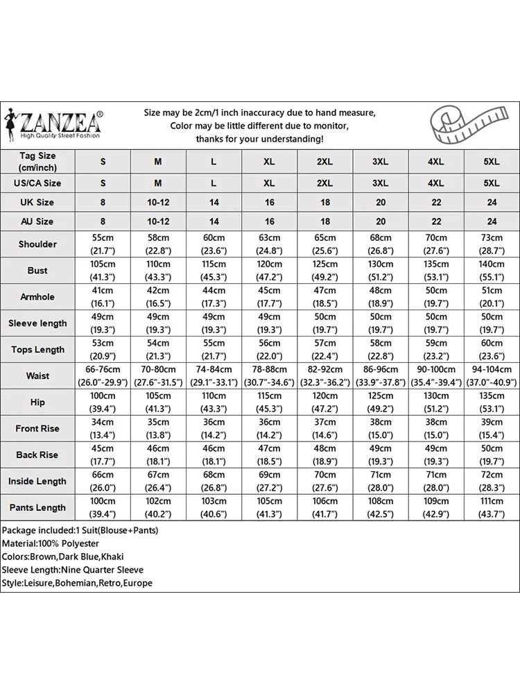 Zanzea-女性用長袖スウェットシャツとズボンセット、ツーピースのトラックスーツ、エレガントなオールワークパンツセット、スタイリッシュなファッションスーツ、秋