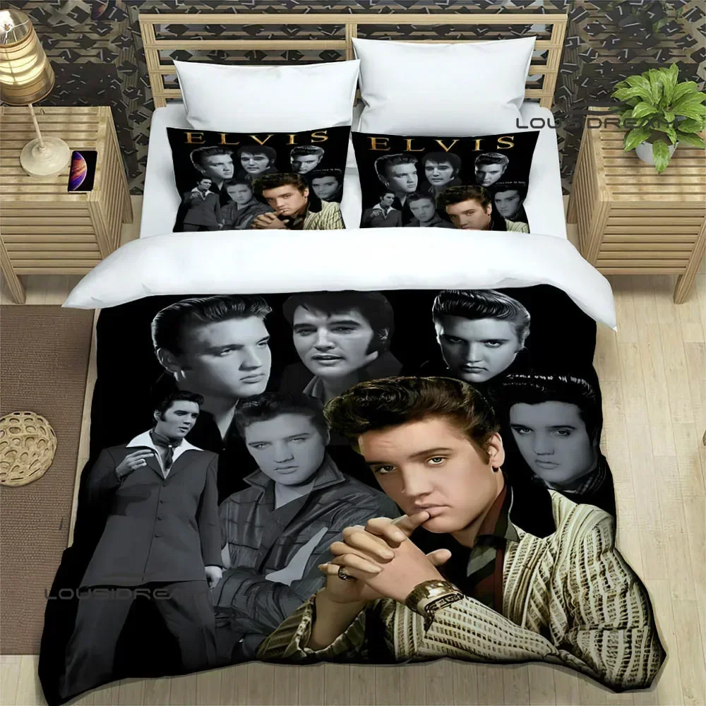 E-Elvis-Presley Retro printed Bedding Sets exquisite supplies set