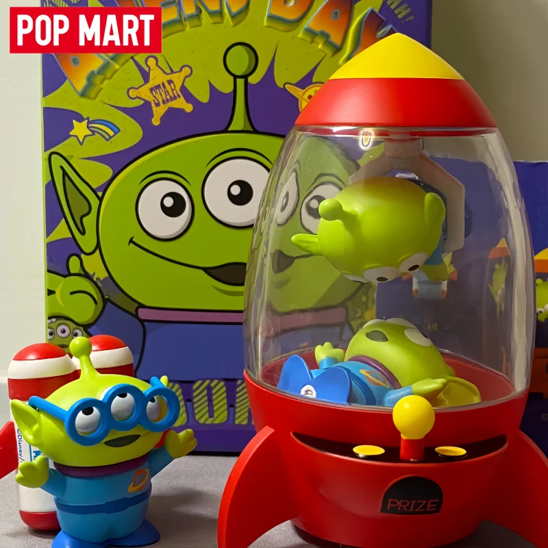 

Genuine POP MART Pixar Three Eyes Alien Blind Box Mystery Box Guess Bag Cute Anime Figure Doll Desktop Ornament Collection Gifts