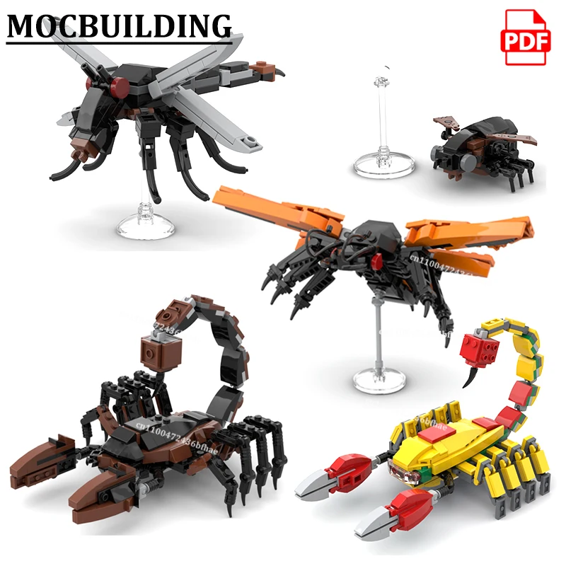 Sci Fi Creature Stingwing Model Bloatfly Bricks Cazador Blocks Scorpion Blocks MOCBUILDING Robo-Scorpion Construction Toys