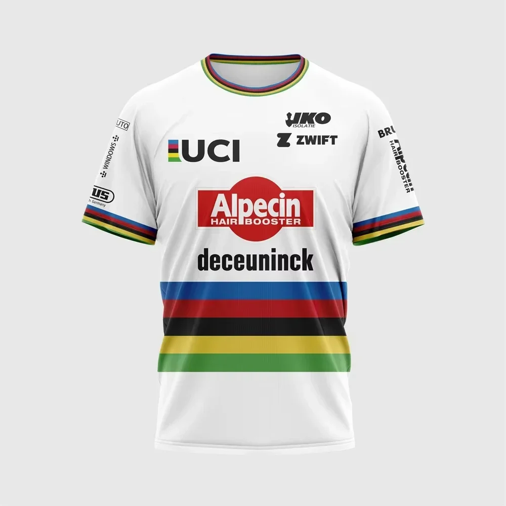 

Deceuninck Team 2025 Cycling Jersey Clothing T-Shirt Outdoor Sports Competition Tour De France Men 3D New Summer Women Children