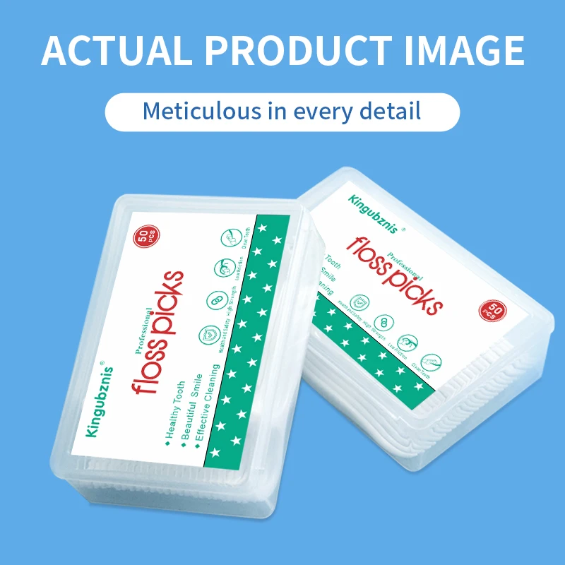50/500pcs Flavor Dental Floss Sticks Minty Toothpicks With Thread Dental Flosser Picks Clean Between Teeth Oral Hygiene Care