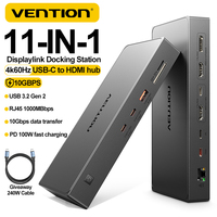 Vention 11-in-1 Type-C Hub to HDMI 4K60Hz Docking Station SD&TF 10Gbps RJ45 Multiport Adapter For MacBook Laptop PC USB 3.0 Hub