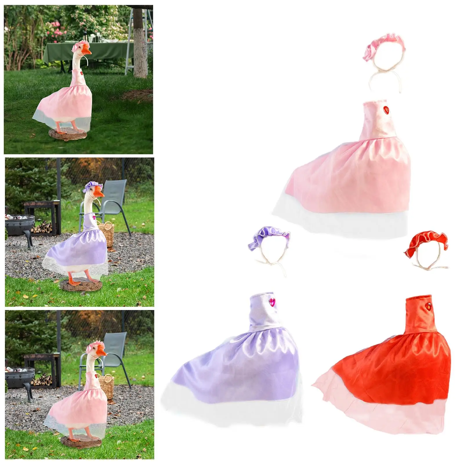 

Wedding Porch Goose Outfit Fashion Cute Decor Figurine Costume Creative Headwear for Garden Party Yard Holiday Courtyard