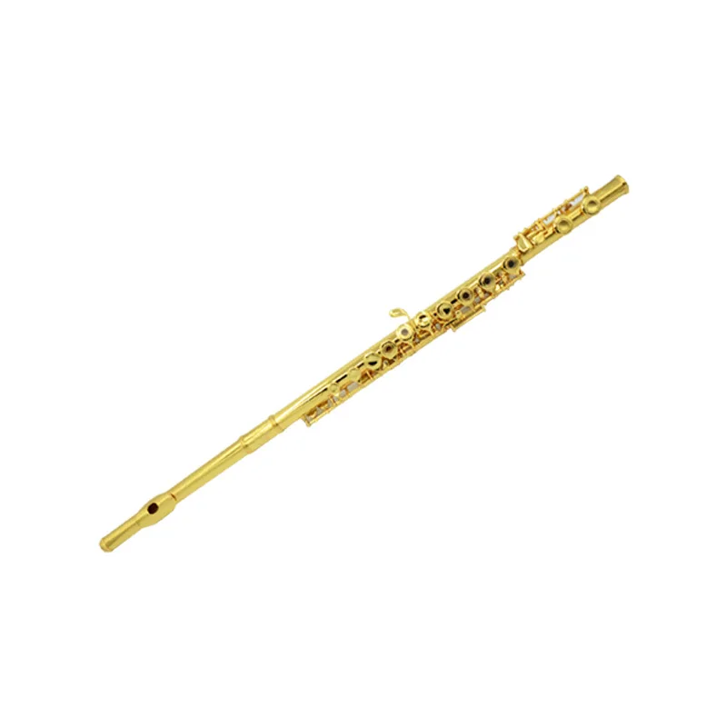 

Gold-plated 16-key flute, open-cell closed-cell dual-purpose, professional brass flute