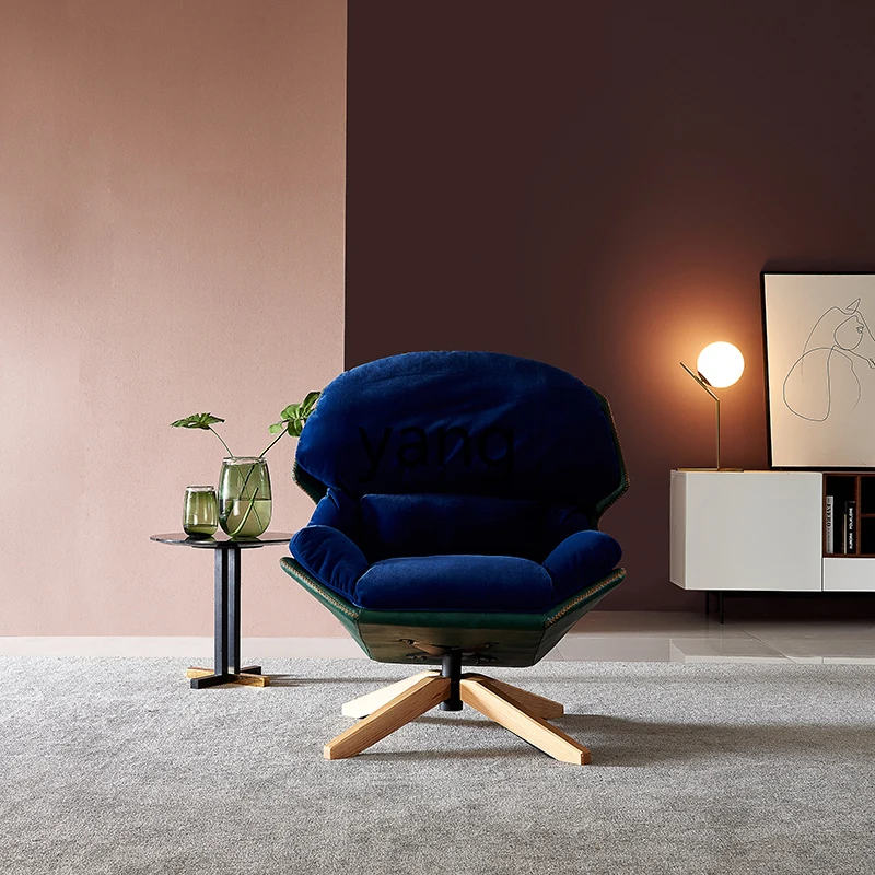 Lmm leisure chair living room modern simple wind dark green single chair