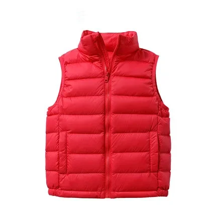 Kids Vest Coat Autumn Winter Ultra Light White Duck Down Jackets for Boys Girls Sleeveless Waistcoats Kids Fluffy Warm Snowsuit