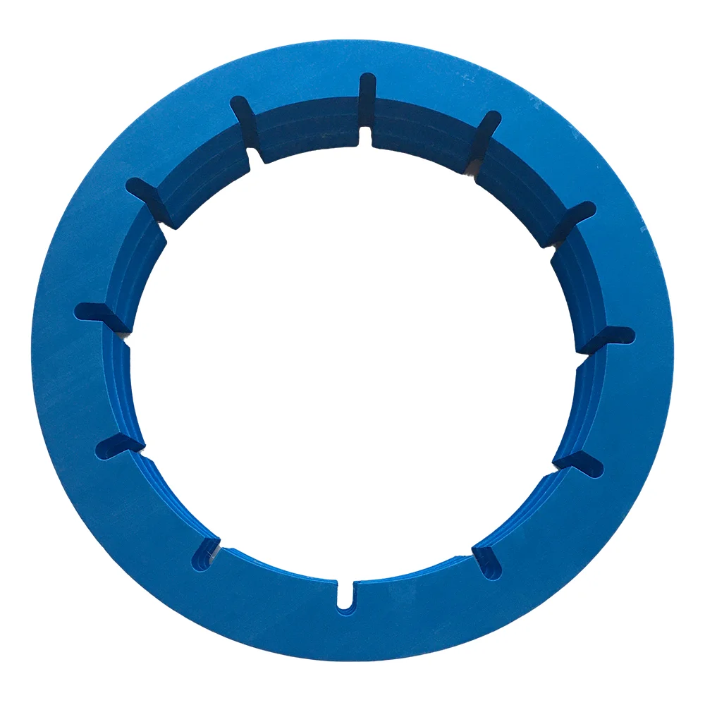 Custom Plastic High-Density Rigid Polyethylene EPS Foam Board Mechanical Seal Ring/Protective Ring Wear-Resistant Blue Ring-Shap
