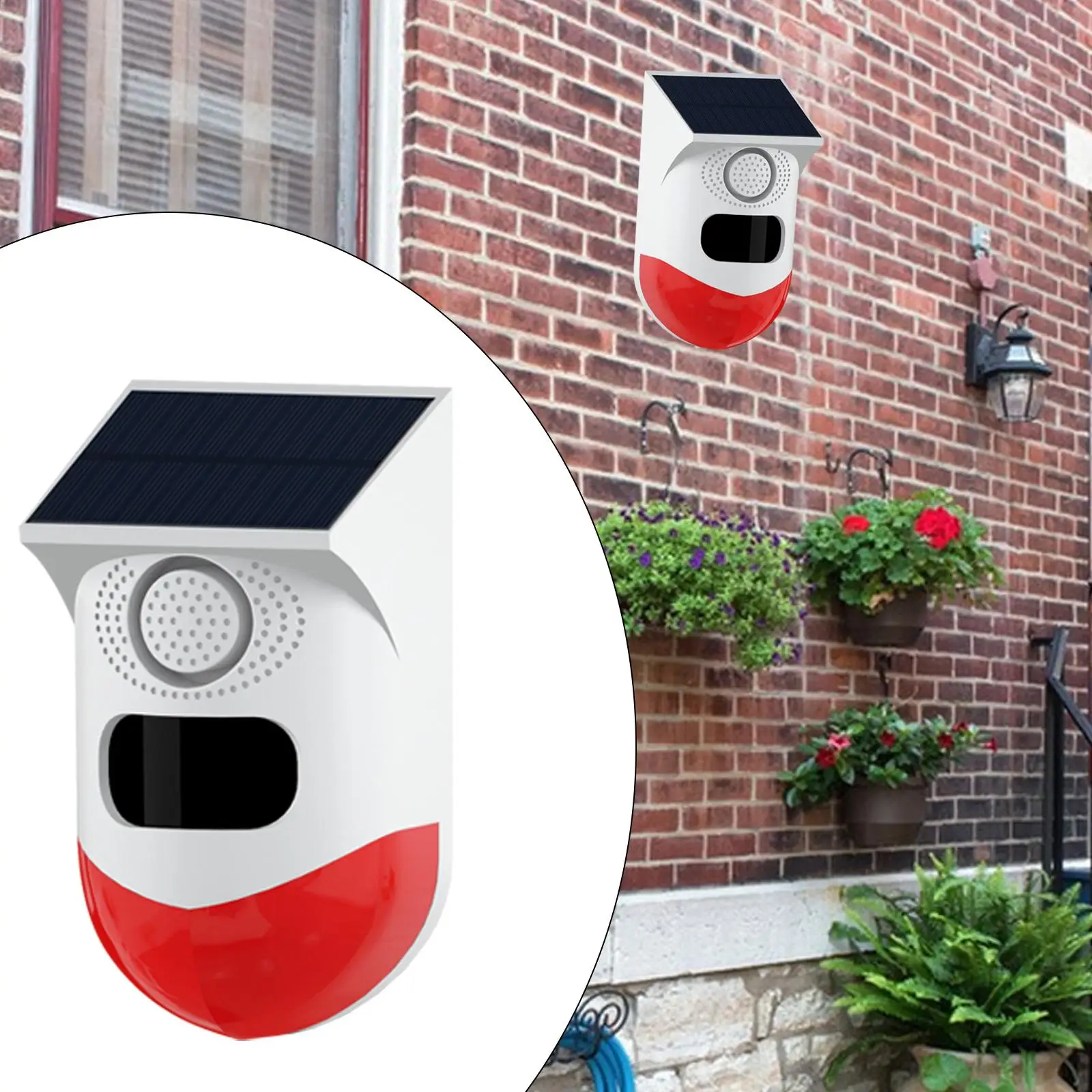 Solar Infrared Motion Sensor Detector Supplies for Driveway Outdoor Garden