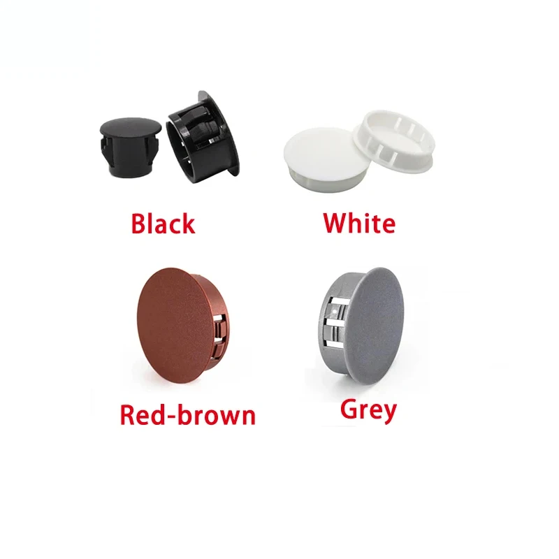 Snap on Plastic Hole Plug Round for Profile Pipe Wall Cable Cover Screw Hole Covers Furniture Desk Holes Caps decorative cover