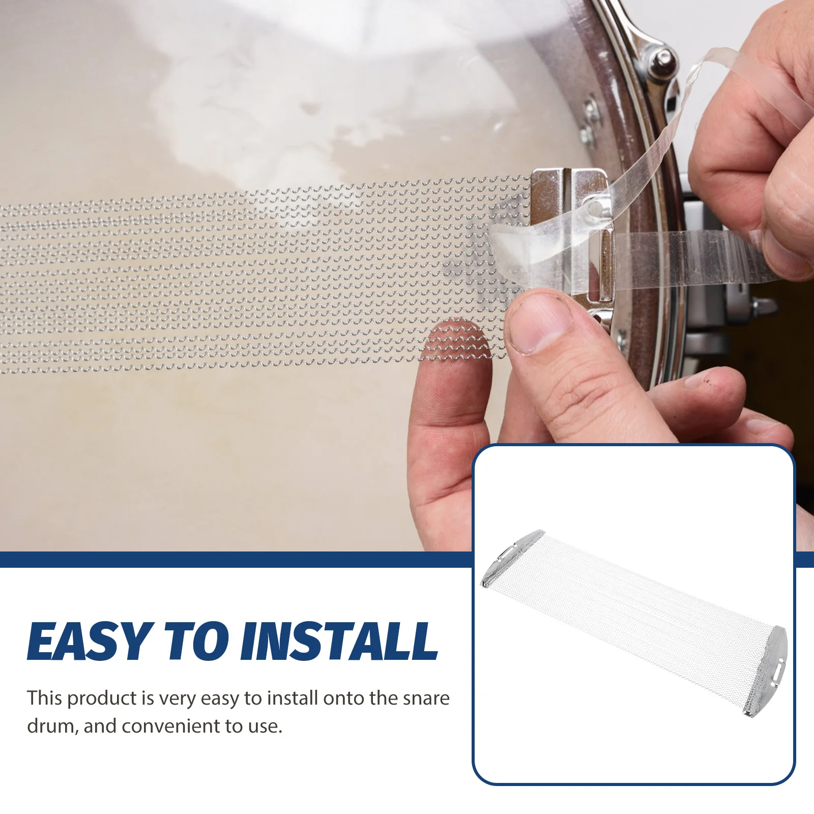 

Durable Stainless Steel Drum Sand Belt Snare Wire Snare Drum Parts Rust Proof Percussion Instrument String Belt