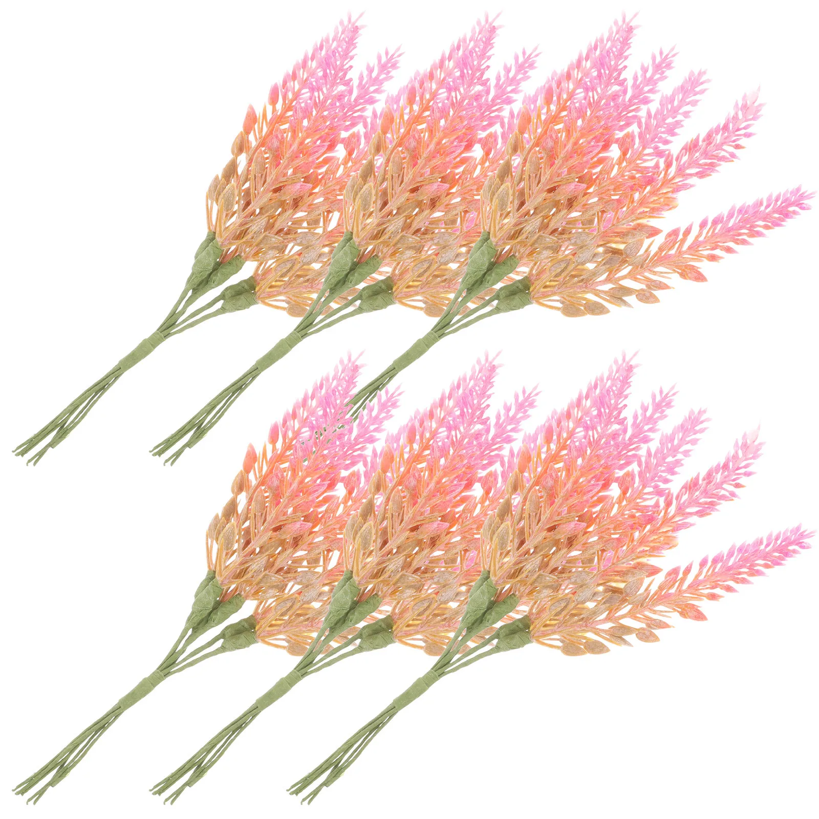 

6Pcs Simulation Grass Decor Artificial Green Plants Realistic Faux Greenery Branches for Home Office Wedding Party Garden Indoor