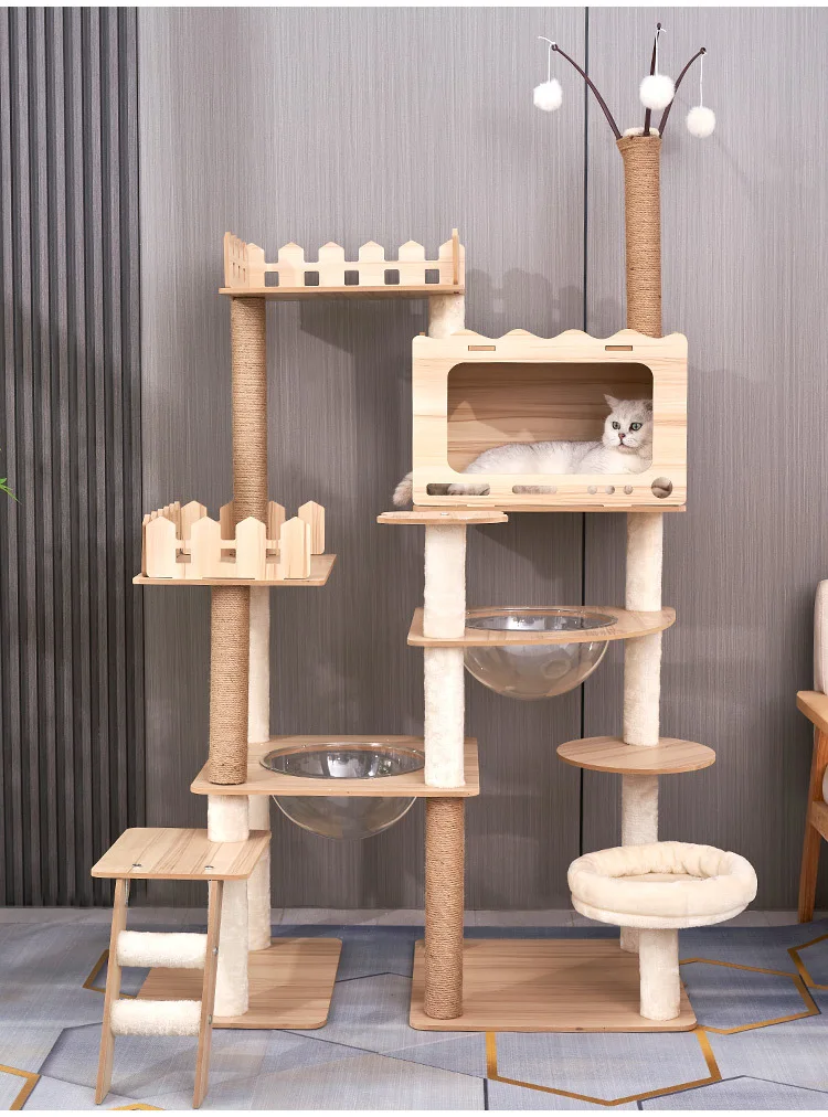 

Cat Climbing Frame, Space Capsule, Pet Nest, Integrated Cat Tree,Jumping Platform, Scratching Board, Pet Supplies