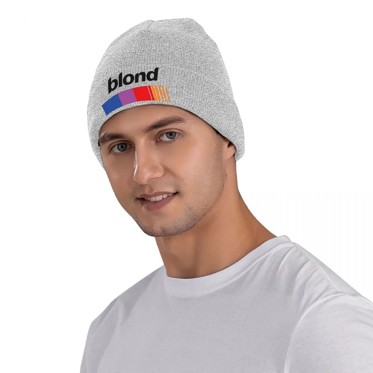 Blond Bonnet Hats Popular Logo Beanie Hats Design Knit Hat Autumn Trendy Female Male Outdoor Elastic Cap