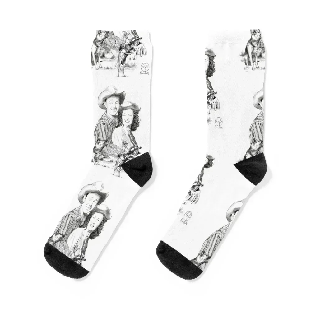 

Roy and Dale Socks cartoon Heating sock compression winter thermal Male Socks Women's floor luxury funny gift Girl'S Socks Men's
