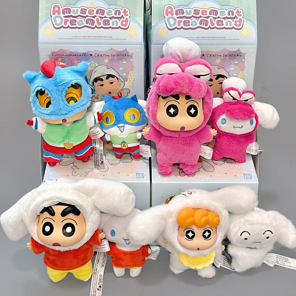 

Официальная слепая коробка TOPTOY Cinnamoroll & Crayon Shin-chan, виниловый плюшевый брелок для куклы Dreamland развлечений, коллекционный подарок